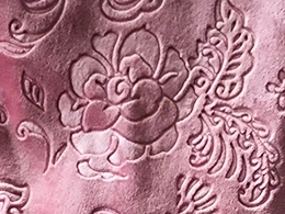 Embossed flannel blanket